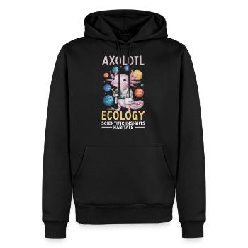 Axolotl Science Teacher Mexican Salamander - Men's Premium Hoodie - black - Front - Nico (187cm) & Julia (174cm)