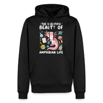 Axolotl Science Teacher Mexican Salamander - Men's Premium Hoodie - black - Front - Nico (187cm) & Julia (174cm)