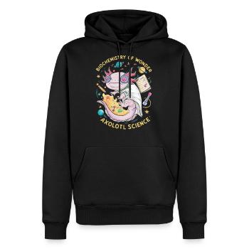 Axolotl Science Teacher Mexican Salamander - Men's Premium Hoodie - black - Front - Nico (187cm) & Julia (174cm)