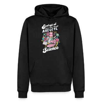Axolotl Science Teacher Mexican Salamander - Men's Premium Hoodie - black - Front - Nico (187cm) & Julia (174cm)