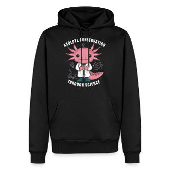 Axolotl Science Teacher Mexican Salamander - Men's Premium Hoodie - black - Front - Nico (187cm) & Julia (174cm)