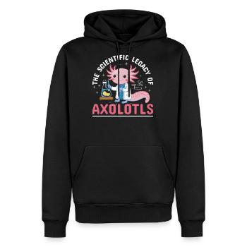 Axolotl Science Teacher Mexican Salamander - Men's Premium Hoodie - black - Front - Nico (187cm) & Julia (174cm)