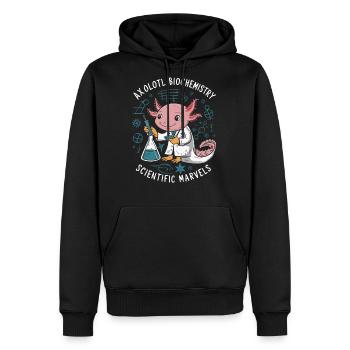 Axolotl Science Teacher Mexican Salamander - Men's Premium Hoodie - black - Front - Nico (187cm) & Julia (174cm)