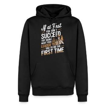 Scout Leader Scouting Campfire Camping Tent - Men's Premium Hoodie - black - Front - Nico (187cm) & Julia (174cm)