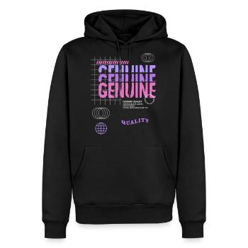 Genuine Streetwear - Men's Premium Hoodie - black - Front - Nico (187cm) & Julia (174cm)