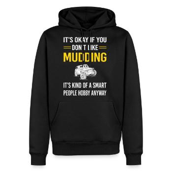 Smart People Mudding Mud Bogging - Men's Premium Hoodie - black - Front - Nico (187cm) & Julia (174cm)