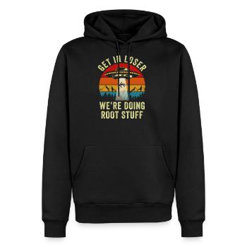 IT Funny Computer Geek Linux Unix SysAdmin - Men's Premium Hoodie - black - Front - Nico (187cm) & Julia (174cm)