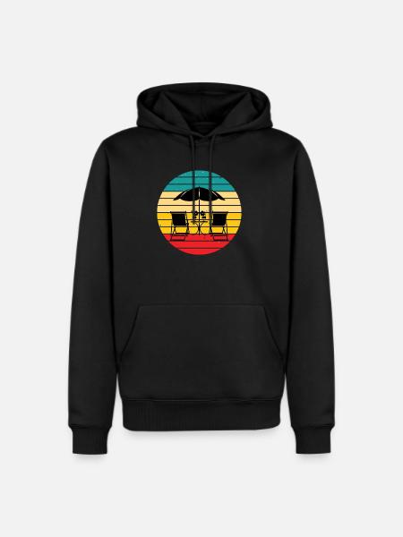 beach umbrella - Men's Premium Hoodie - black