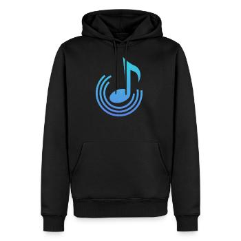 music - Men's Premium Hoodie - black - Front - Nico (187cm) & Julia (174cm)
