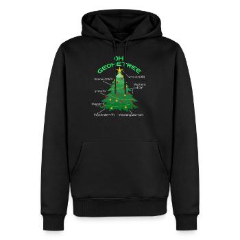 Oh Geometree Christmas Tree For Christmas Season - Men's Premium Hoodie - black - Front - Nico (187cm) & Julia (174cm)