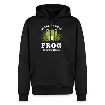 World s Best Frog Catcher For Herpetologist New - Men's Premium Hoodie - black - Front - Nico (187cm) & Julia (174cm)
