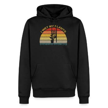 I Wet My Plants - Men's Premium Hoodie - black - Front - Nico (187cm) & Julia (174cm)