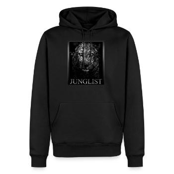 Junglist Shirt DNB Drum N Bass Rave EDM Dubstep Ri - Men's Premium Hoodie - black - Front - Nico (187cm) & Julia (174cm)