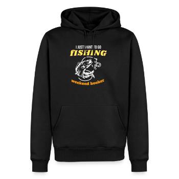 Fishing Lifestyle weekend hooker - Men's Premium Hoodie - black - Front - Nico (187cm) & Julia (174cm)