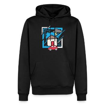 Scenes - Men's Premium Hoodie - black - Front - Nico (187cm) & Julia (174cm)