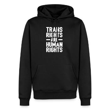 Trans Rights Are Human Rights - Men's Premium Hoodie - black - Front - Nico (187cm) & Julia (174cm)