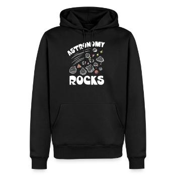 Astronomy Rocks - asteroids, cosmology, space - Men's Premium Hoodie - black - Front - Nico (187cm) & Julia (174cm)