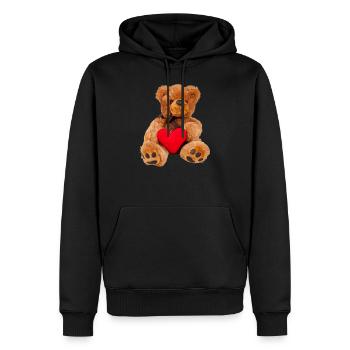 Teddy valentine - Men's Premium Hoodie - black - Front - Nico (187cm) & Julia (174cm)