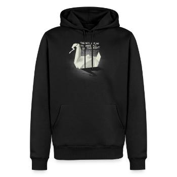 Prison Swan Origami - Men's Premium Hoodie - black - Front - Nico (187cm) & Julia (174cm)