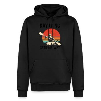 Kayaking Gets Me Wet - Men's Premium Hoodie - black - Front - Nico (187cm) & Julia (174cm)