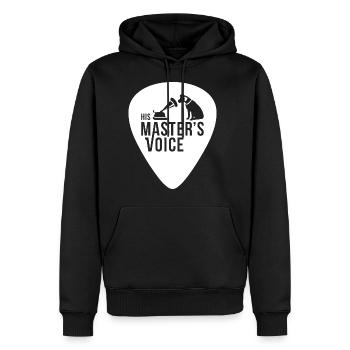 His Master´s Voice Logo - Men's Premium Hoodie - black - Front - Nico (187cm) & Julia (174cm)