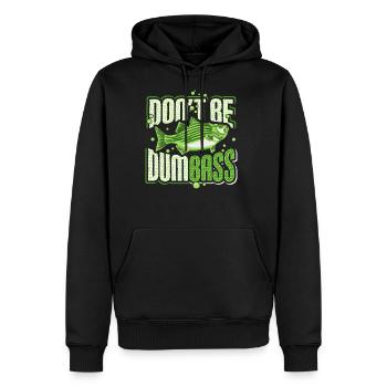Hilarious Bass Fishing A Bass Fisherman - Men's Premium Hoodie - black - Front - Nico (187cm) & Julia (174cm)