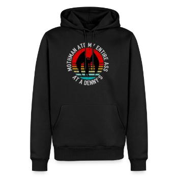 Mothman Ate My Entire Ass cryptozoology - Men's Premium Hoodie - black - Front - Nico (187cm) & Julia (174cm)
