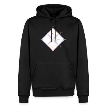 penrose diagram, general relativity and physics - Men's Premium Hoodie - black - Front - Nico (187cm) & Julia (174cm)