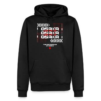 The Metropolis of Osaka - Men's Premium Hoodie - black - Front - Nico (187cm) & Julia (174cm)