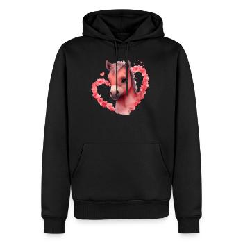 Cute Foal Gift for Foal lovers Colorful Art - Men's Premium Hoodie - black - Front - Nico (187cm) & Julia (174cm)
