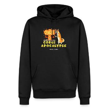 8 Bit Corgi Apocalypse - Men's Premium Hoodie - black - Front - Nico (187cm) & Julia (174cm)