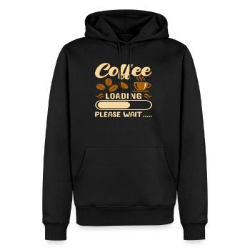 Coffee loading please wait..... - Men's Premium Hoodie - black - Front - Nico (187cm) & Julia (174cm)