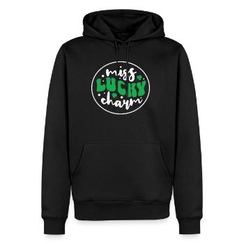 Miss lucky Charm FUNNY - Men's Premium Hoodie - black - Front - Nico (187cm) & Julia (174cm)