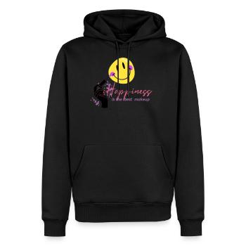 Happiness - Men's Premium Hoodie - black - Front - Nico (187cm) & Julia (174cm)