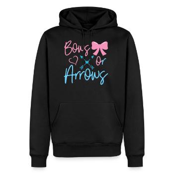 Gender Reveal Matching - Men's Premium Hoodie - black - Front - Nico (187cm) & Julia (174cm)