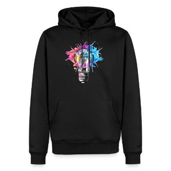 Bright Ideas! - Men's Premium Hoodie - black - Front - Nico (187cm) & Julia (174cm)