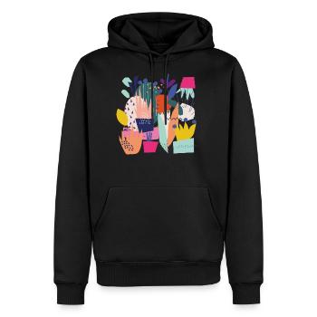 Abstract Garden - Men's Premium Hoodie - black - Front - Nico (187cm) & Julia (174cm)
