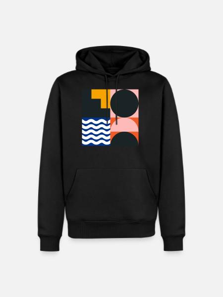 Abstraction Basic Shapes - Men's Premium Hoodie - black
