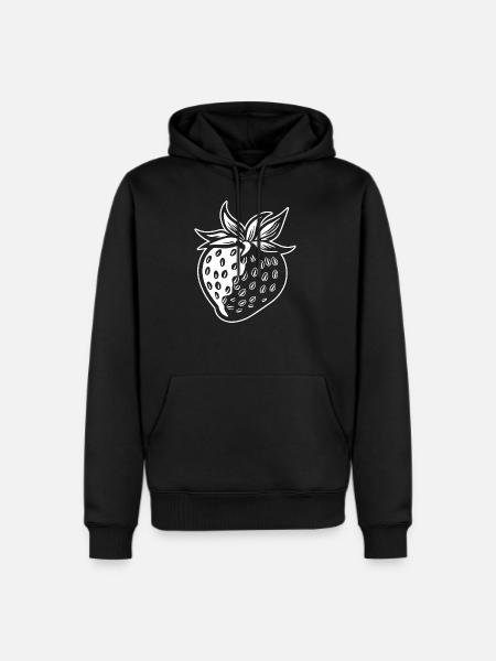 Strawberry Fruit Berries - Men's Premium Hoodie - black