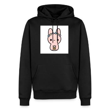 Easter Bunny - Men's Premium Hoodie - black - Front - Nico (187cm) & Julia (174cm)