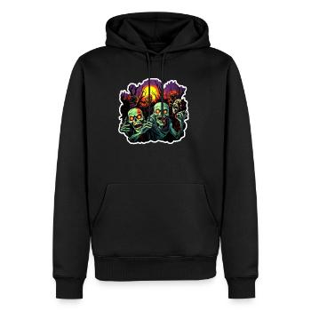 Halloween Zombie Apocalypse - Men's Premium Hoodie - black - Front - Nico (187cm) & Julia (174cm)