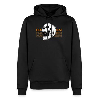 Halloween Halloween Halloween Skull - Men's Premium Hoodie - black - Front - Nico (187cm) & Julia (174cm)