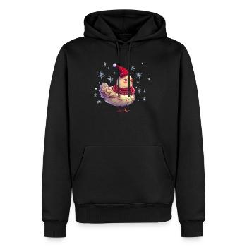 christmas hen - Men's Premium Hoodie - black - Front - Nico (187cm) & Julia (174cm)