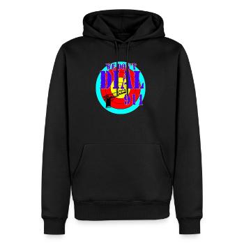 We dont dial 911 - Men's Premium Hoodie - black - Front - Nico (187cm) & Julia (174cm)