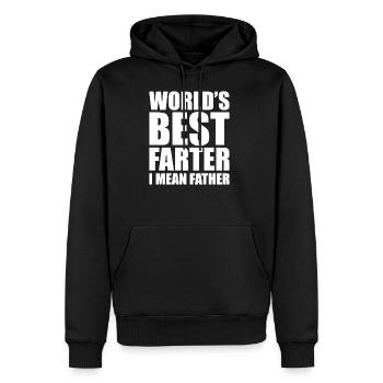World s Best Farter I Mean Father - Men's Premium Hoodie - black - Front - Nico (187cm) & Julia (174cm)