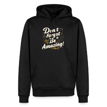 Retro Vibes: Be Amazing Tee - Men's Premium Hoodie - black - Front - Nico (187cm) & Julia (174cm)