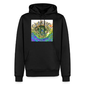 CLASSIC (HIGH QUALITY) - Men's Premium Hoodie - black - Front - Nico (187cm) & Julia (174cm)