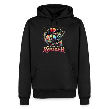 Weekend Hooker - Men's Premium Hoodie - black - Front - Nico (187cm) & Julia (174cm)