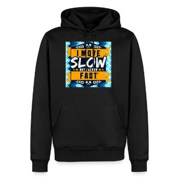 FAST LEARNER - Men's Premium Hoodie - black - Front - Nico (187cm) & Julia (174cm)