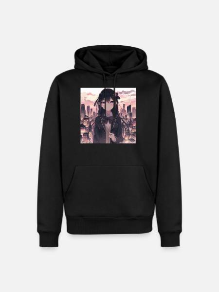 anime girl - Men's Premium Hoodie - black